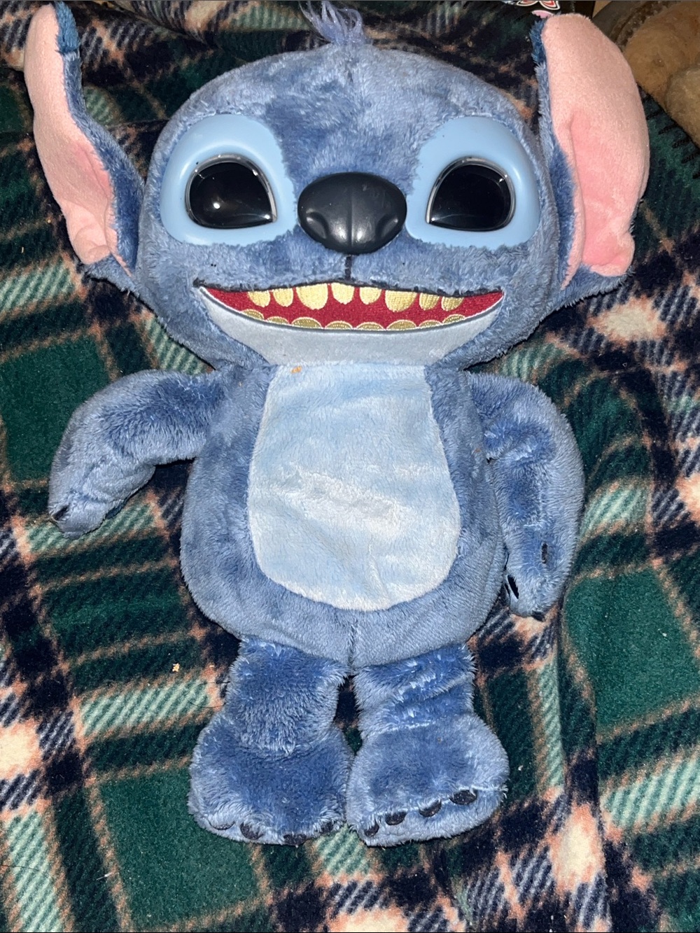 Disney Stitch Many Moods Interactive 14" Plush Toy Just Play -needs batteries